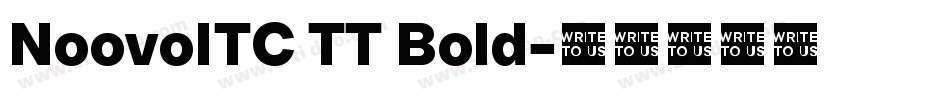 NoovoITC TT Bold字体转换